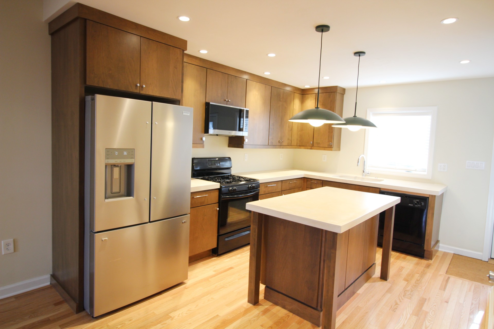 Kitchen remodel at Harcum Way in Pittsburgh featuring updated cabinetry and modern finishes